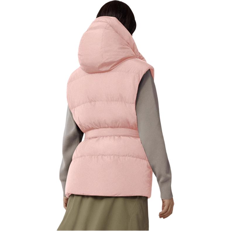 Lookbook (W) 加拿大鹅Rayla粉色连帽防风防水无袖背心. 8813W-1673