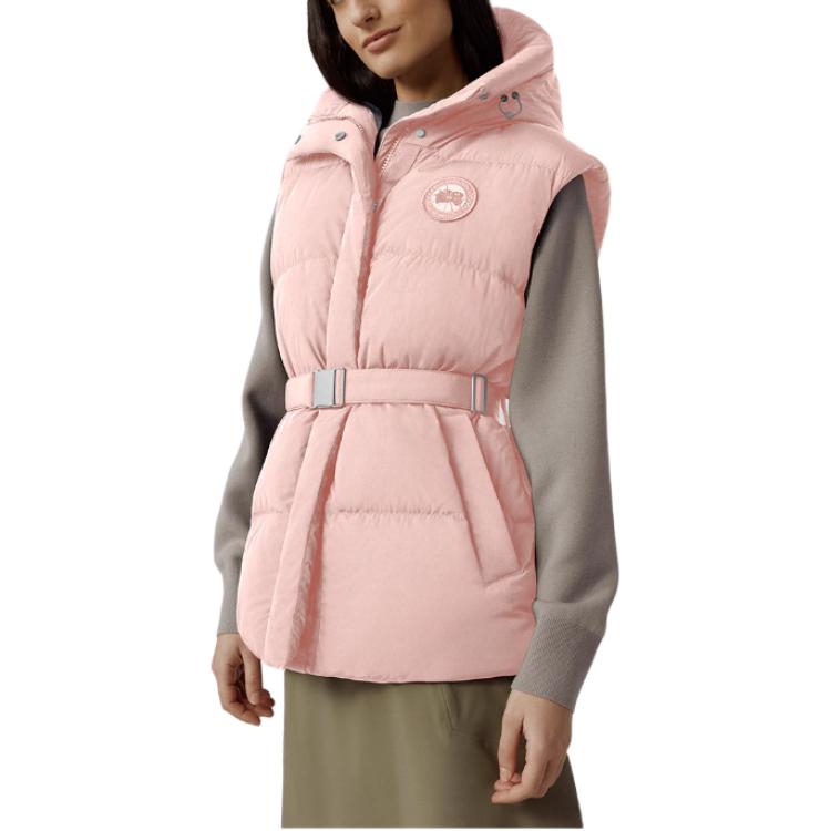 Shop (W) 加拿大鹅Rayla粉色连帽防风防水无袖背心. 8813W-1673