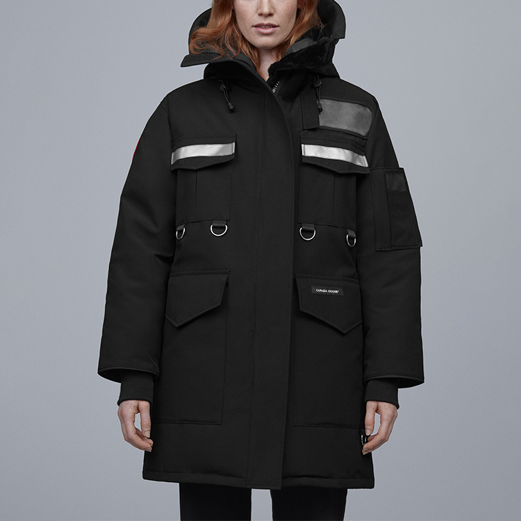 (Women) Canada Goose Red Label Black Hooded Parka Down Jacket 8501L-61 圖 4