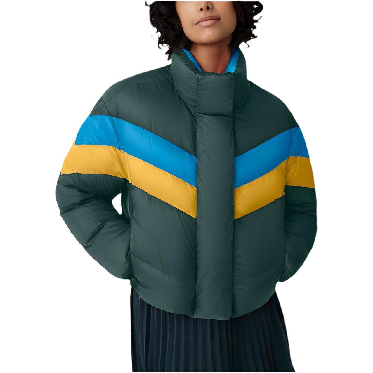 (Women) Canada Goose Reformation Colorblock Zip Puffer Jacket 1090WRE1-1498