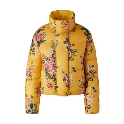 (Women) Canada Goose Reformation FW22 Floral Print Short Down Jacket Yellow Women 1090WRE-1493