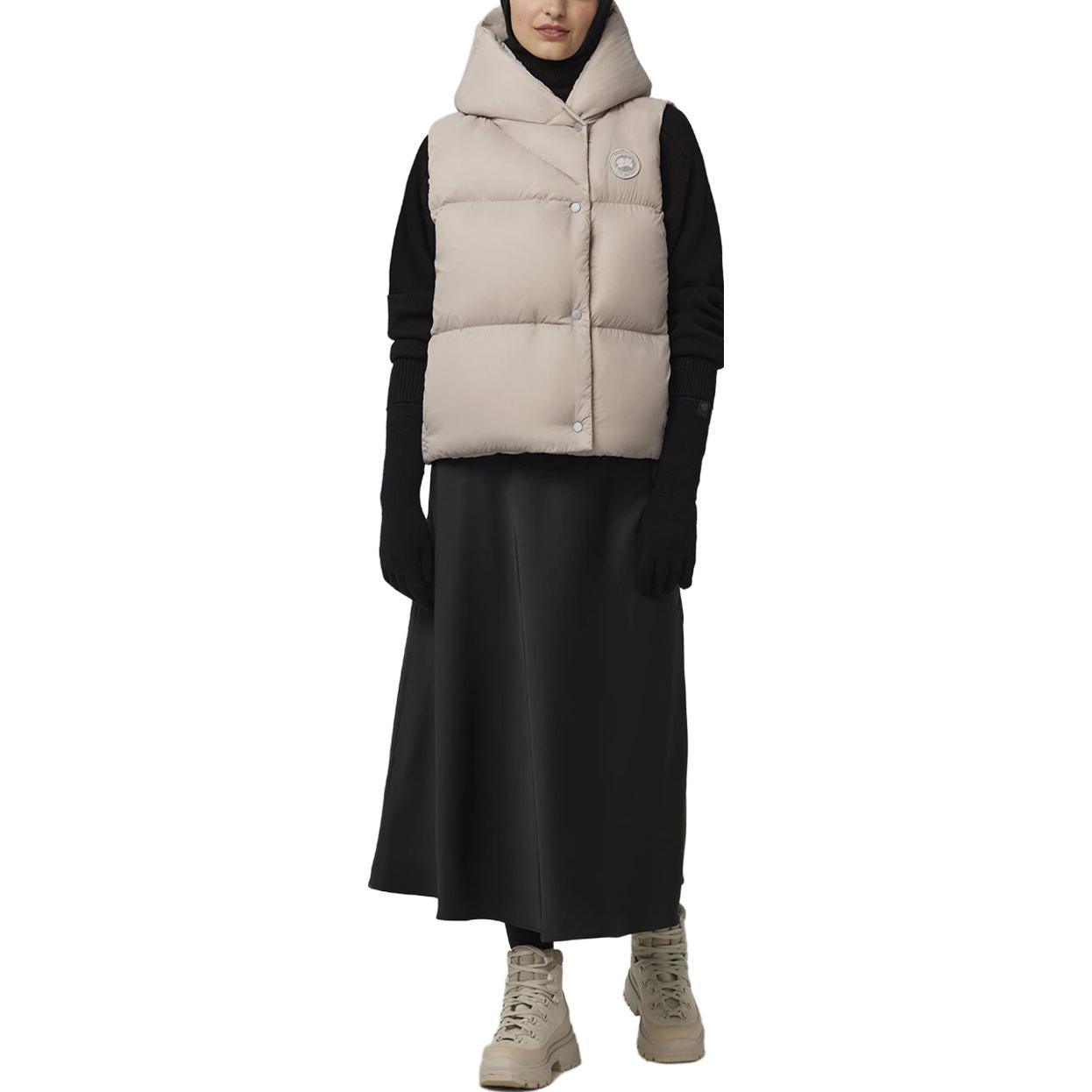 Shop (W) Canada Goose Rhoda Jaket Tanpa Lengan Berhud Warna Solid 4831W-432