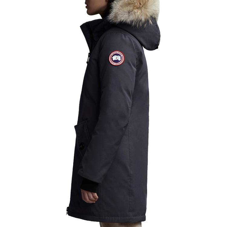 Shop (W) 加拿大鵝Rosemont海軍藍羽絨外套附毛領紅標款 3030L-67