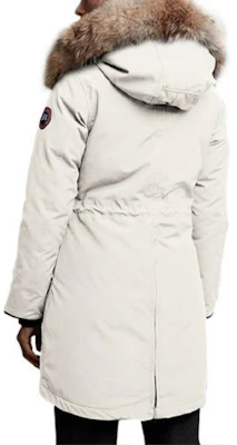 (W) Canada Goose Rossclair Fusion Fit Parka, Etiqueta Roja, Blanco Amanecer. 2580LA-827 Details for (W) Canada Goose Rossclair Fusion Fit Parka, Etiqueta Roja, Blanco Amanecer. 2580LA-827