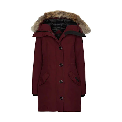 (Women) Canada Goose Rossclair Fusion Fit Red Label Parka Jacket Berry Red 2580LA-810