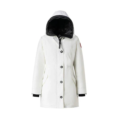 (Women) Canada Goose Rossclair FW22 White Logo Parka Down Jacket. 2580W-433