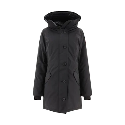 (Women) Canada Goose Rossclair FW23 Black Windproof Waterproof Hooded Jacket 2580W4-761
