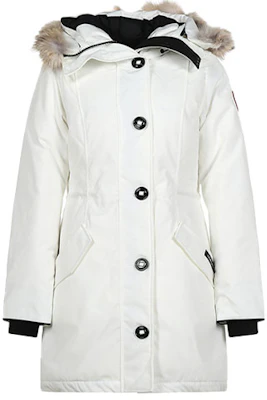 (W) 加拿大鹅Rossclair派克大衣冬季防水羽绒服白色。 2580L-433 Buy (W) 加拿大鹅Rossclair派克大衣冬季防水羽绒服白色。 2580L-433