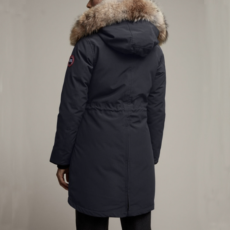 Shop (W) Canada Goose Rossclair Red Label Parka - Abrigo Impermeable de Plumas Azul Marino 2580L-67