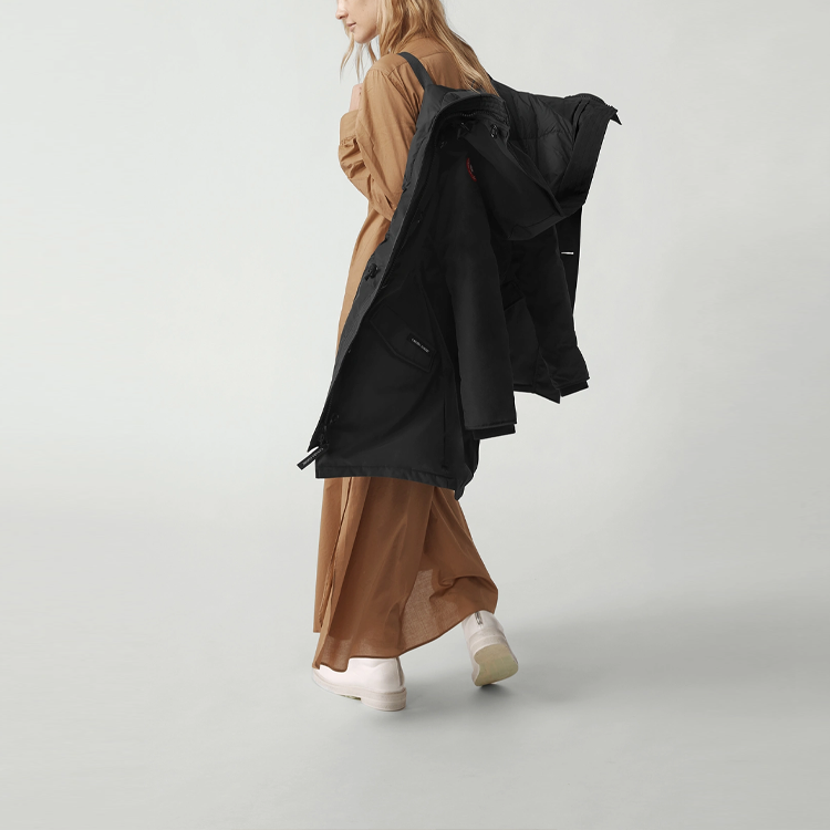 Details for (W) 加拿大鹅 Rossclair 红标防风防水派克大衣 黑色 2580L-61