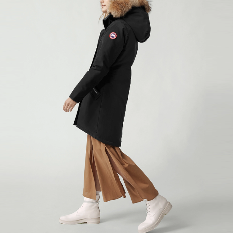Sizing (W) 加拿大鹅 Rossclair 红标防风防水派克大衣 黑色 2580L-61