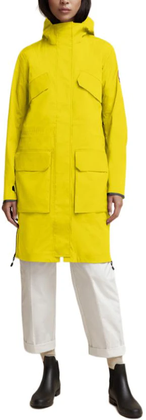 women-canada-goose-seaboard-yellow-waterproof-hooded-long-jacket-5607-la-860