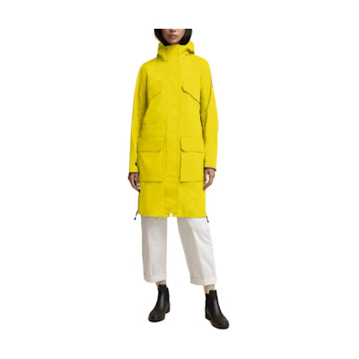 (Women) Canada Goose Seaboard Yellow Waterproof Hooded Long Jacket 5607LA-860