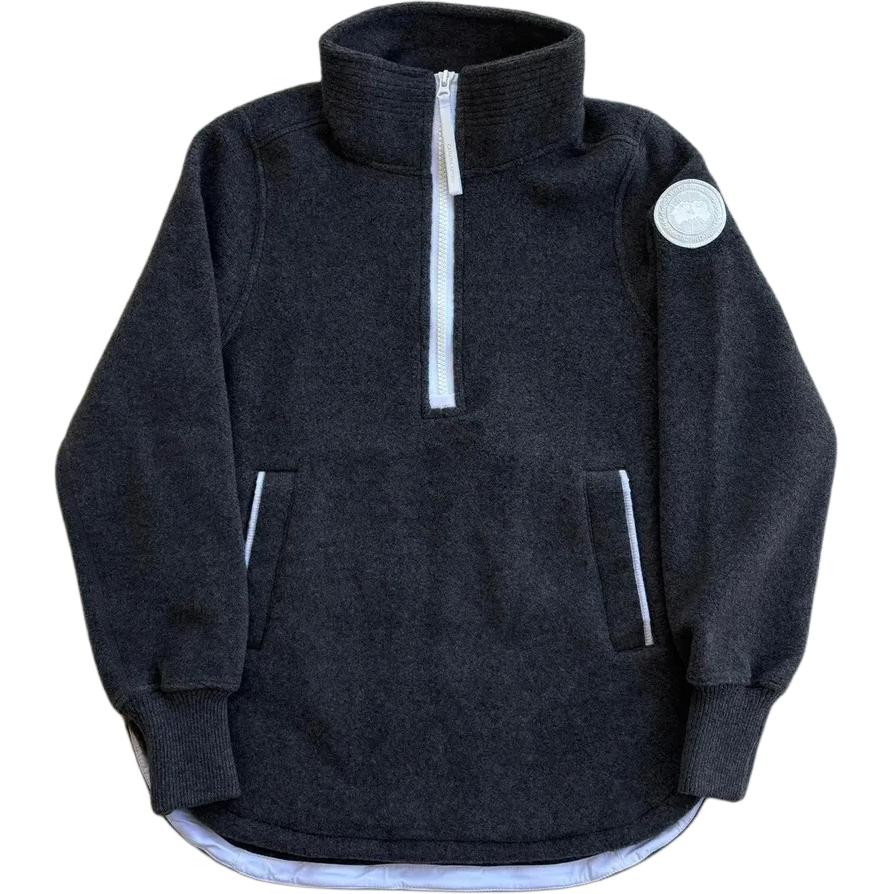 (Women) Canada Goose Severn SS22  Grey Half-Zip Wool Sweater. 7101W1-211