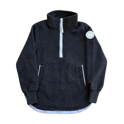 (Women) Canada Goose Severn SS22 Grey Half-Zip Wool Sweater. 7101W1-211