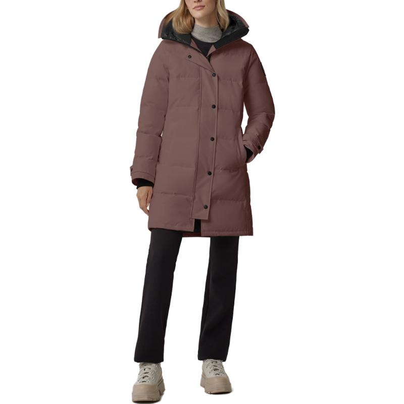 Purchase (W) Canada Goose Shelburne Parka Largo Marrón Rojo Slim Fit Chaqueta de Invierno. 3802WB-455
