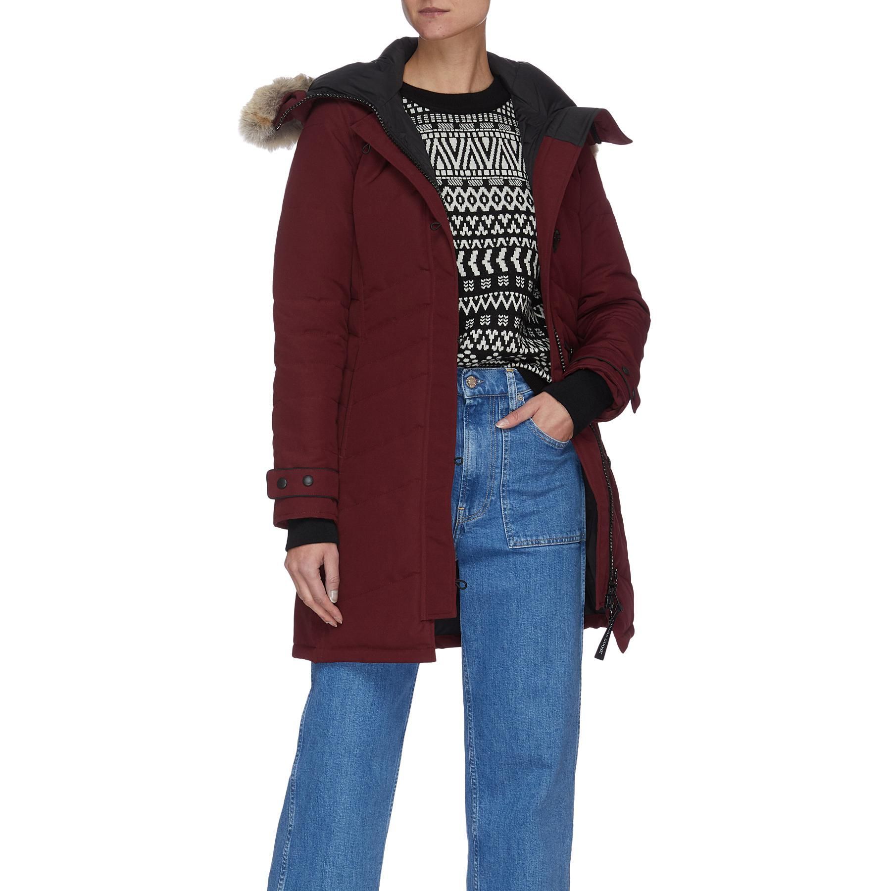 Lookbook (W) Canada Goose Shelburne 紅色長版羽絨外套 防風防水 3802L-317