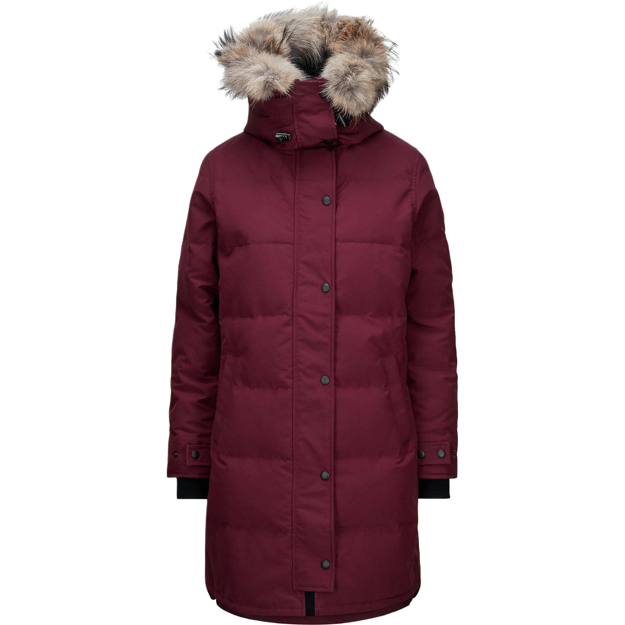 Buy (W) 加拿大鹅Shelburne Black Label酒红色长款羽绒服 3802LB-317