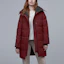Shop (W) 加拿大鹅Shelburne Black Label酒红色长款羽绒服 3802LB-317
