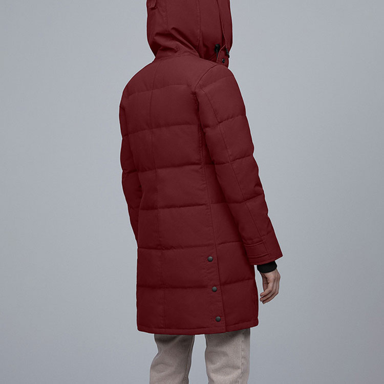 Purchase (W) 加拿大鹅Shelburne Black Label酒红色长款羽绒服 3802LB-317
