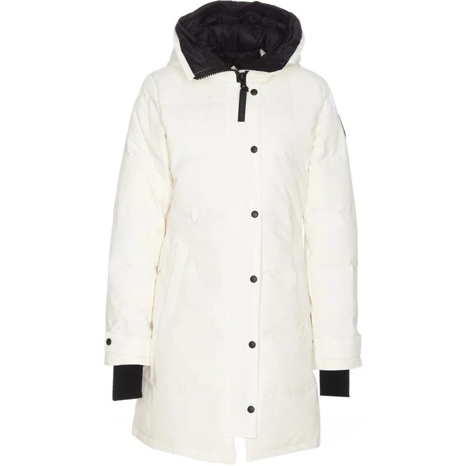 (Women) Canada Goose Shelburne Classic Mid-Length Hooded Jacket Women’s White 3802WB-433