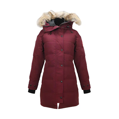 (Women) Canada Goose Shelburne Fusion Fit Long Parka Windproof Down Jacket Red. 3802LA-317