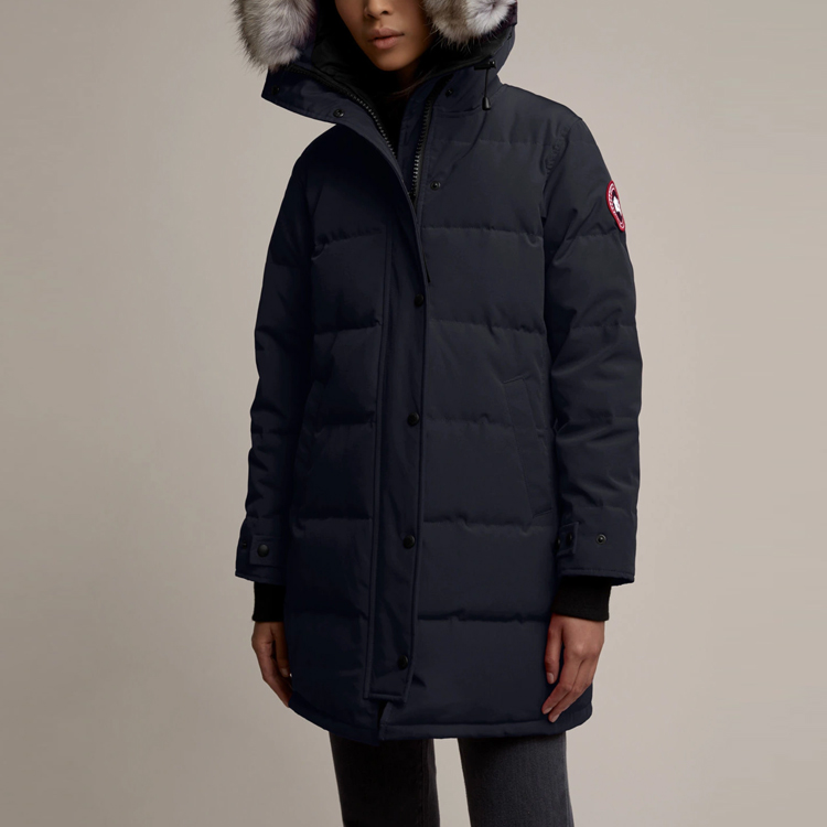 Lookbook (W) Canada Goose Shelburne Fusion Fit Long Parka, Label Merah, Biru Navy 3802LA-67