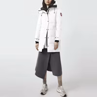Lookbook (W) 加拿大鵝 Shelburne Fusion Fit 白色冬季羽絨外套 - 防水保暖大衣 3802LA-433