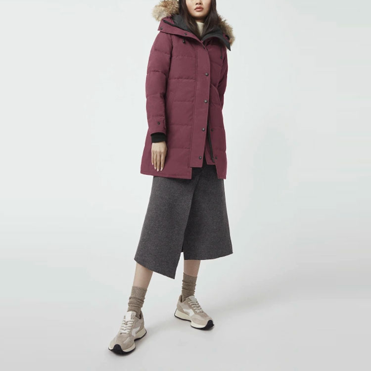 Purchase (W) 加拿大鹅Shelburne长款羽绒大衣-接骨木色 3802LA-810