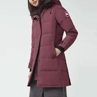 (W) Canada Goose Shelburne Abrigo Largo de Plumas - Color Baya de Saúco 3802LA-810 Details for (W) Canada Goose Shelburne Abrigo Largo de Plumas - Color Baya de Saúco 3802LA-810