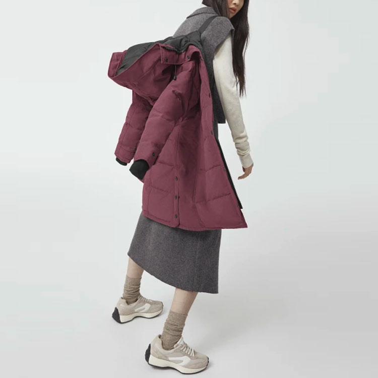 Sizing (W) 加拿大鹅Shelburne长款羽绒大衣-接骨木色 3802LA-810