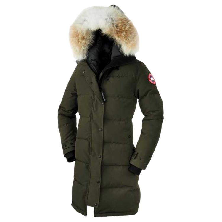 (Women) Canada Goose Shelburne Parka Winter Coat, Red Label Olive Green 3802L-49