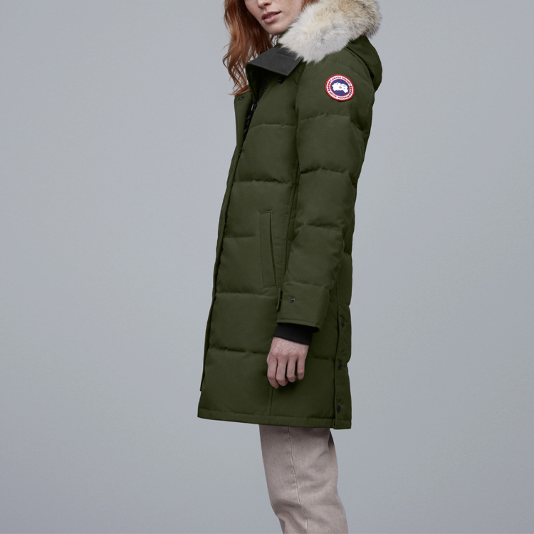 Details for (W) 캐나다구스 셸번 파카 겨울 코트, 레드 라벨 올리브 그린 3802L-49