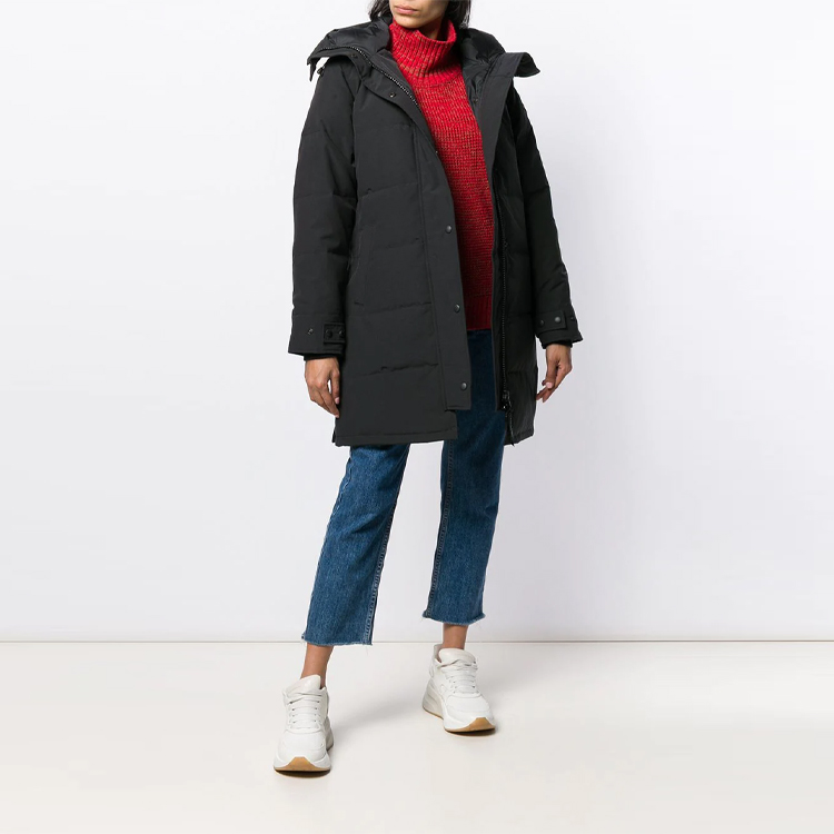 Lookbook (W) Abrigo Largo con Capucha Canada Goose Shelburne Red Label Negro para Mujer. 3802LNF-61