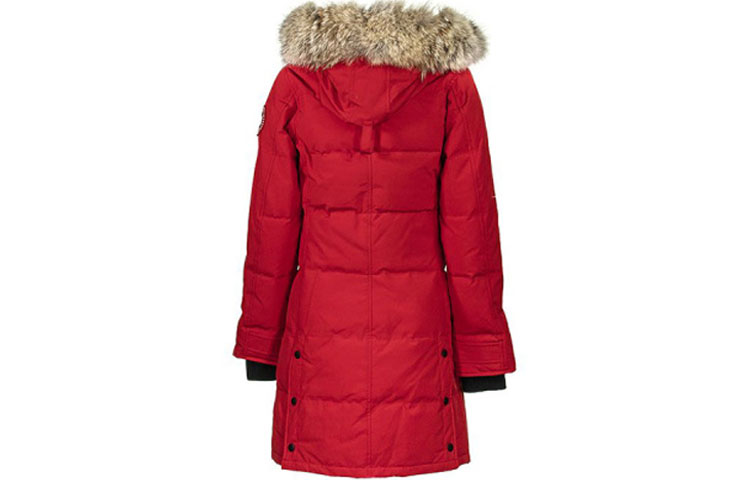 Lookbook (W) 加拿大鹅 Shelburne 红标红色连帽长款羽绒服 3802L-11