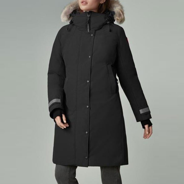 Shop (W) 加拿大鵝 Sherbrooke 黑色派克大衣附紅標 3821L-61