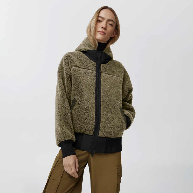 (Women) Canada Goose Simcoe  Green Logo Zip-Up Hooded Jacket Long Sleeve. 7016WB1-664 圖 5