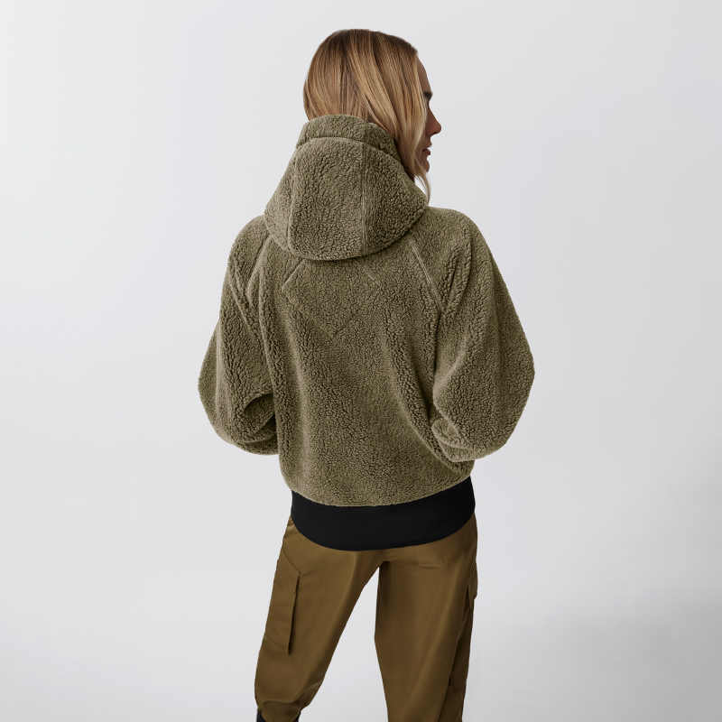 (Women) Canada Goose Simcoe  Green Logo Zip-Up Hooded Jacket Long Sleeve. 7016WB1-664 圖 6