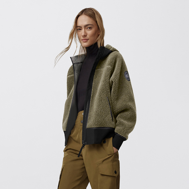 (Women) Canada Goose Simcoe  Green Logo Zip-Up Hooded Jacket Long Sleeve. 7016WB1-664 圖 7