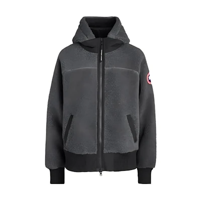 (Women) Canada Goose Simcoe Fleece Teddy Zip Hoodie Women’s Grey. 7016L-699