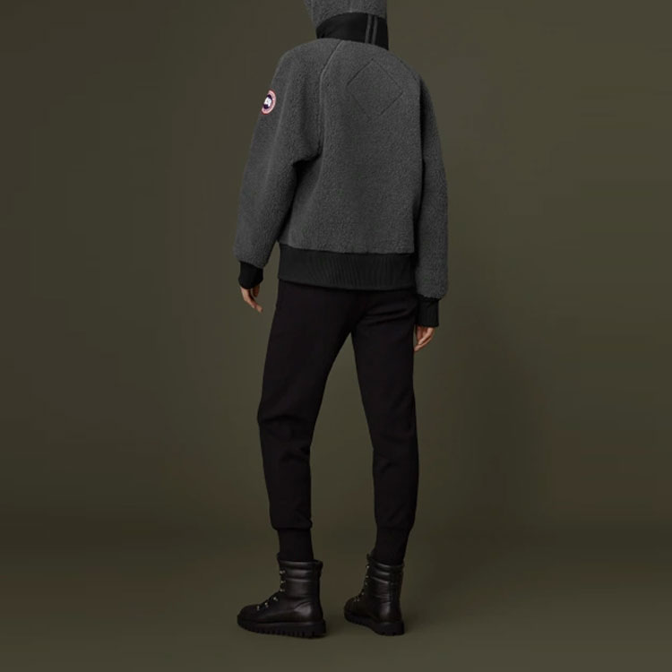 Shop (W) 加拿大鵝Simcoe Fleece Teddy拉鍊連帽外套女款灰色 7016L-699