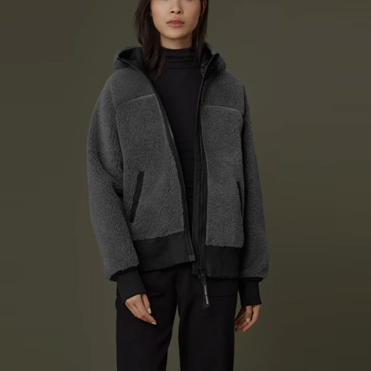 Details for (W) 加拿大鵝Simcoe Fleece Teddy拉鍊連帽外套女款灰色 7016L-699