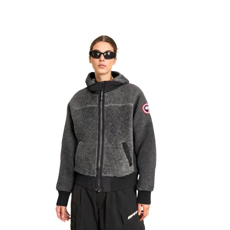 Sizing (W) 加拿大鵝Simcoe Fleece Teddy拉鍊連帽外套女款灰色 7016L-699