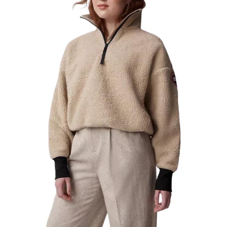 Details for (W) カナダグース シムコ FW24 ハーフジップ ロゴセーター ライトベージュ 7057W-950