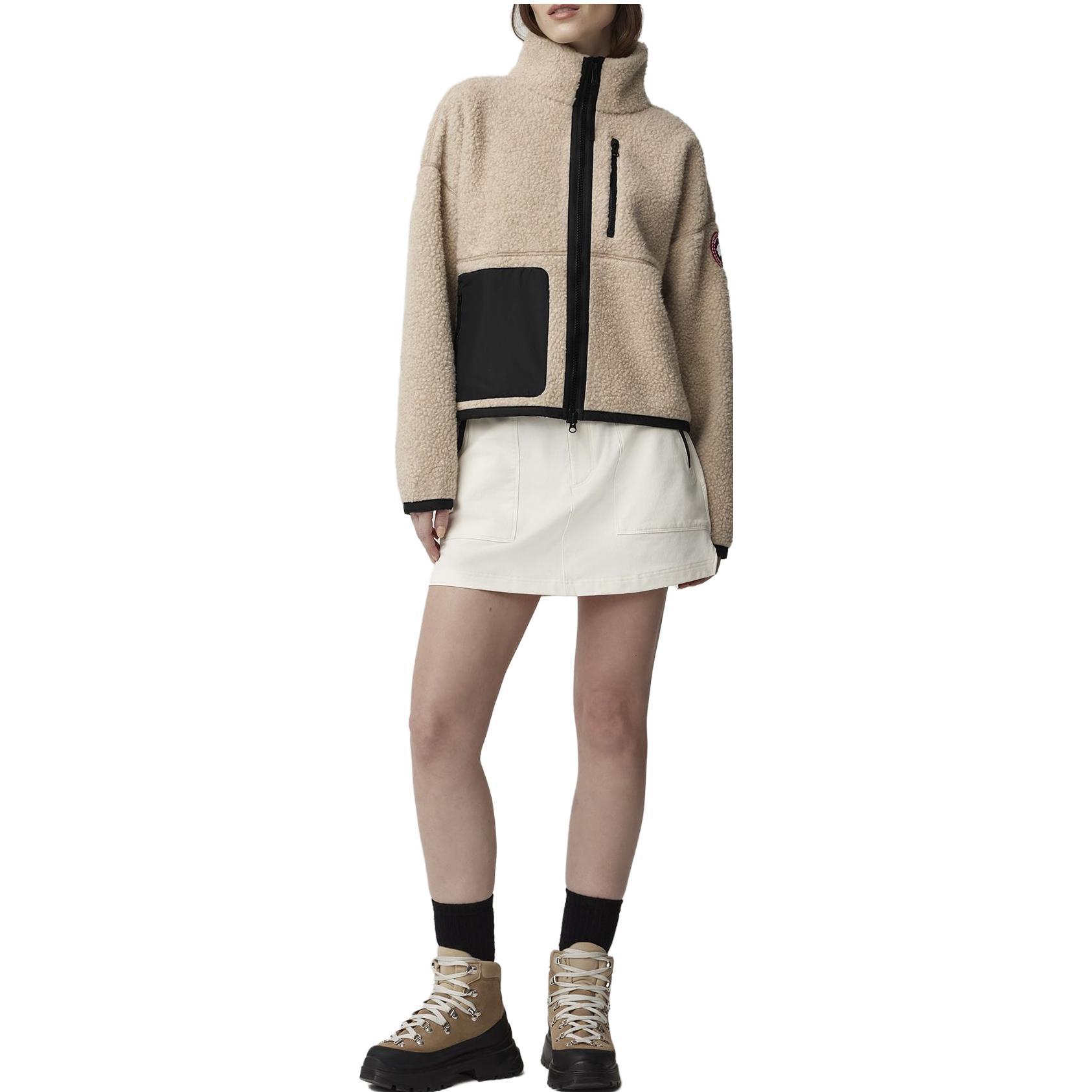 Shop (W) Canada Goose Simcoe Red Label Jaket Fleece Zip Klasik 羊羔绒 Jaket 1101W-950