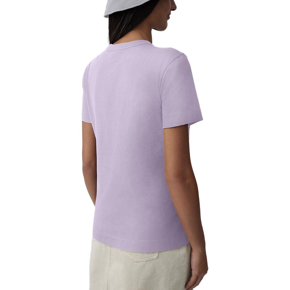 Shop (Women) Canada Goose Solid Color Casual T-Shirt Lilac Purple 1400W