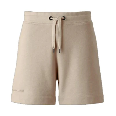 (Women) Canada Goose Solid Color Relaxed Fit Shorts Sand Dune Tan 7407W-1283