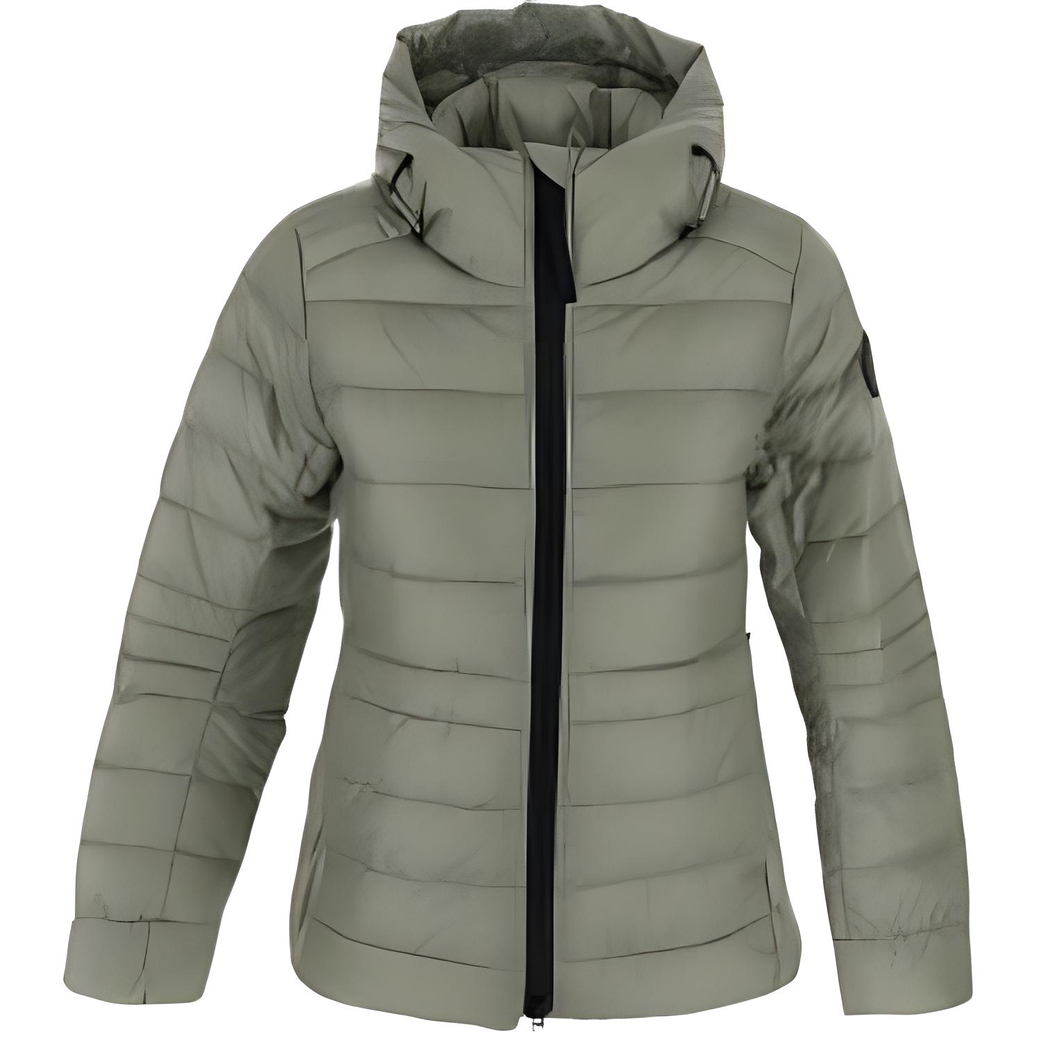 (Women) Canada Goose Solid Color Zip Hoodie Down Jacket Green 2242WB-1481