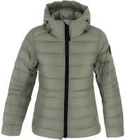 (Women) Canada Goose Solid Color Zip Hoodie Down Jacket Green 2242WB-1481 (Women) Canada Goose Solid Color Zip Hoodie Down Jacket Green 2242WB-1481