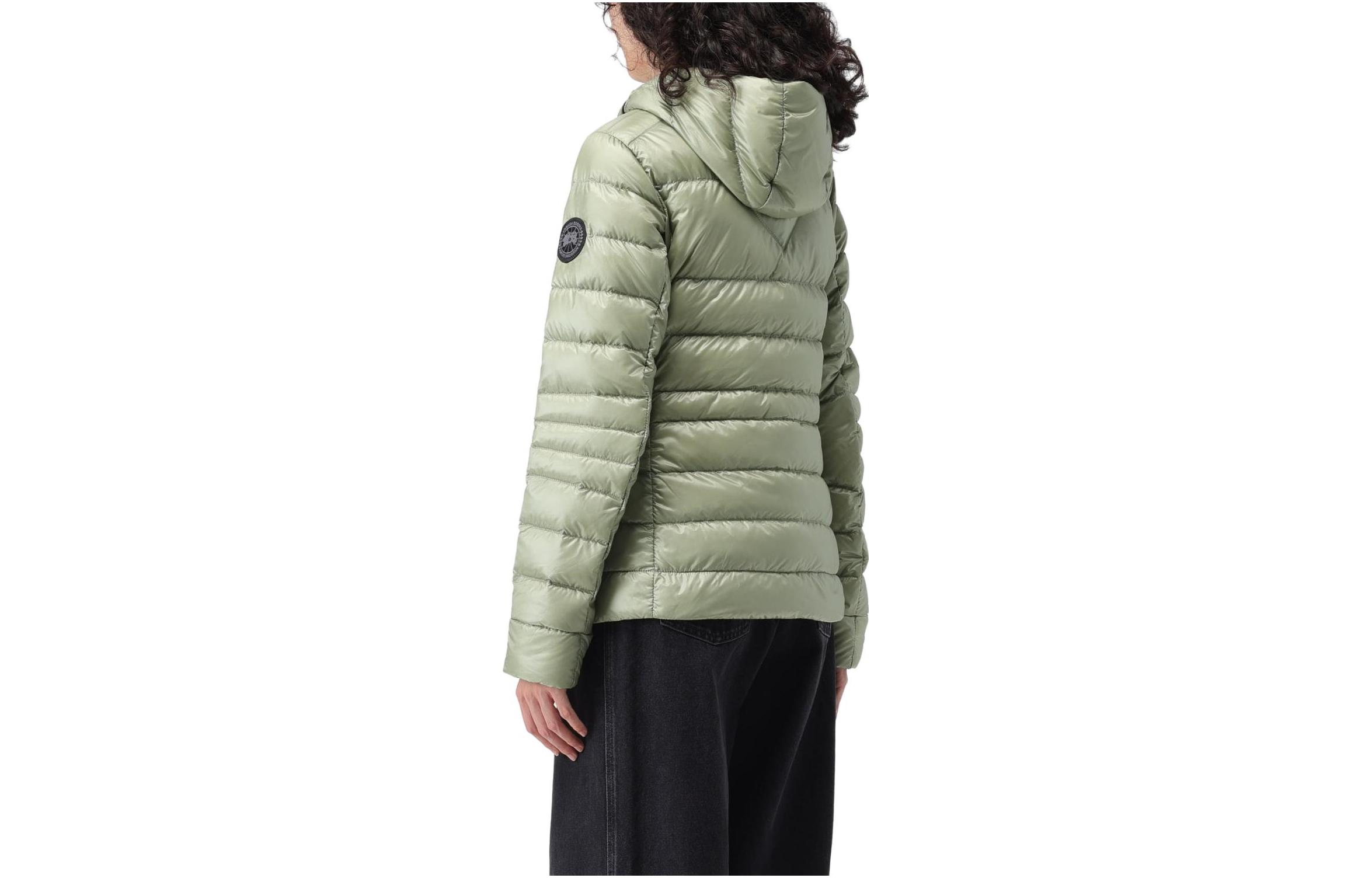 Lookbook (W) 加拿大鹅纯色拉链连帽羽绒服绿色 2242WB-1481